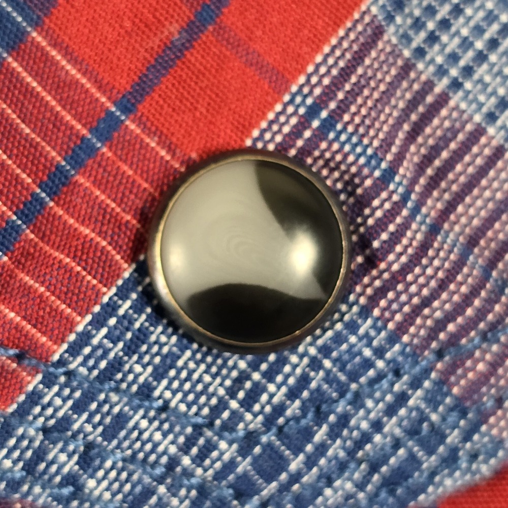 Moon shine Shirt Mens XL Plaid Short Sleeve Pearl Snap Western - Picture 5 of 14